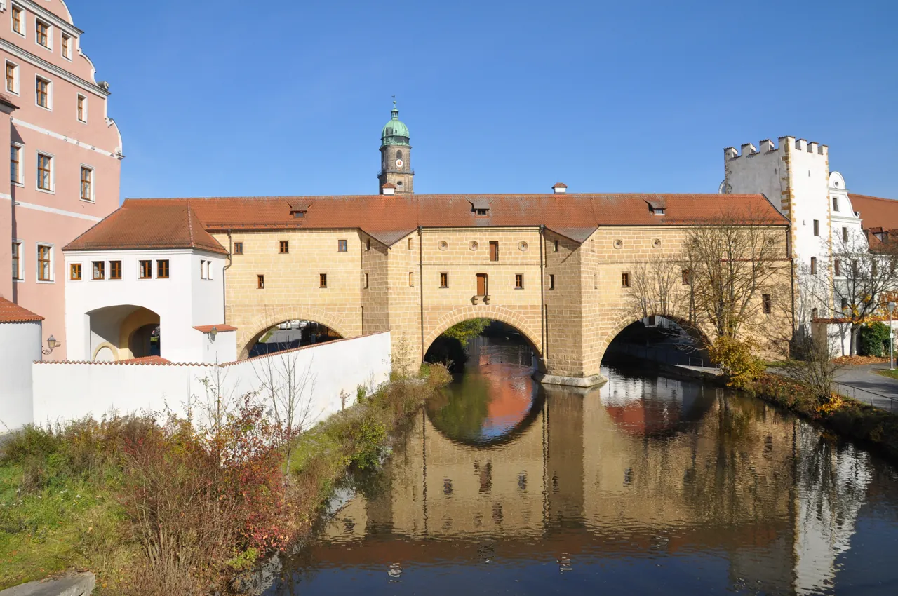 Stadtbrille über der Vils in Amberg